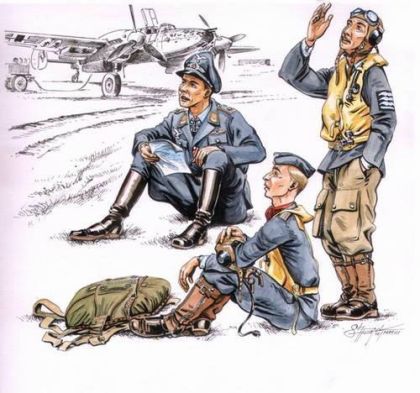1:72 German pilots at rest WW II (3 fig.)
