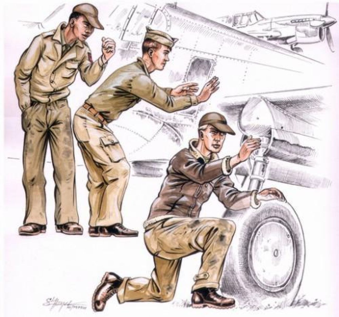 1:72 US Army machanics WW II (3 fig.)
