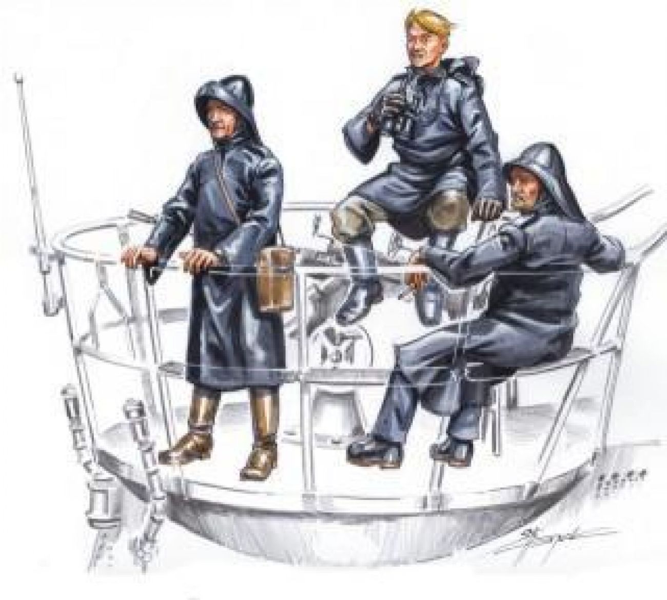 1:72 U-VII crew on sentry (3 fig.)