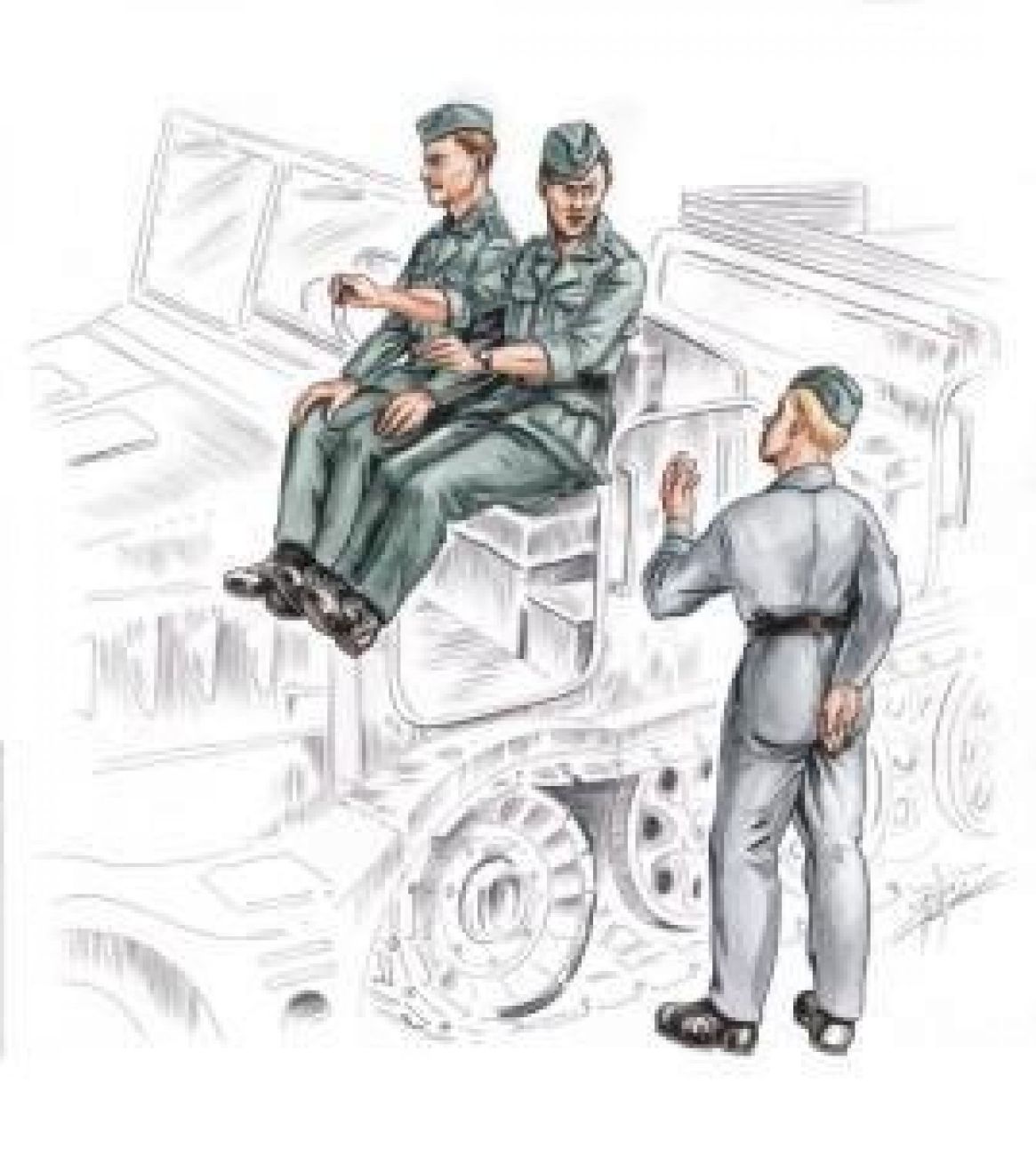 1:72 German driver and personal for FAMO (3 fig.)