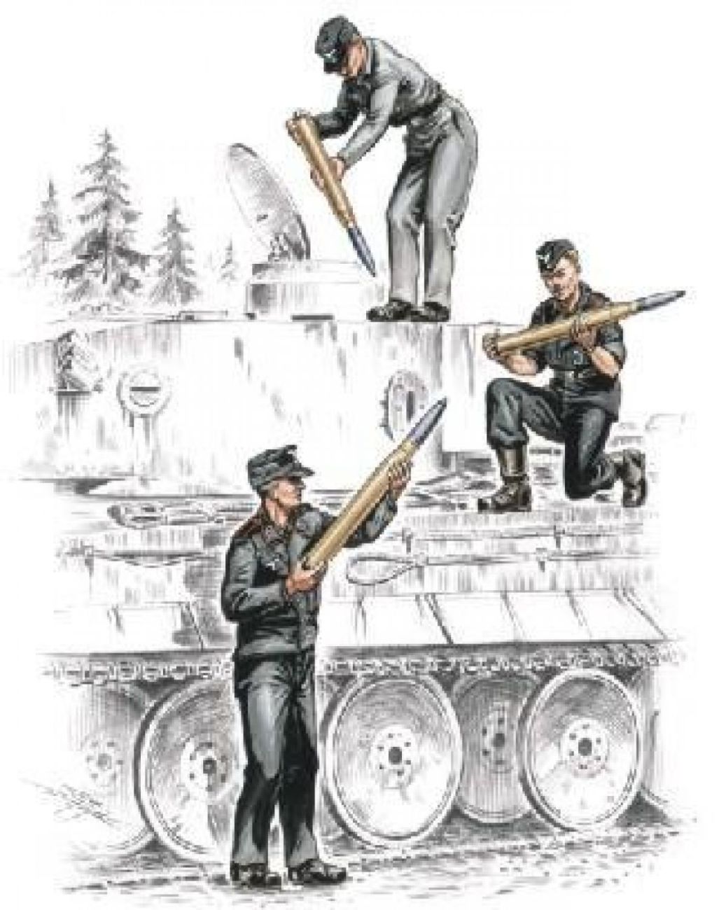 1:72 German armourer for Tiger I (3 fig.)