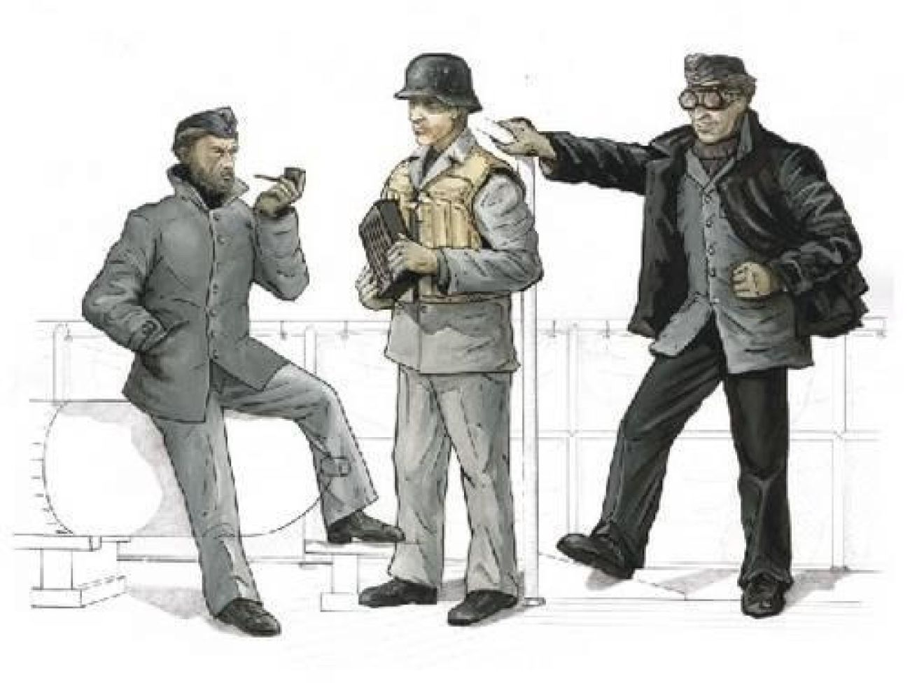1:72 German crew for AA-gun 3,7 for Revell Schnel