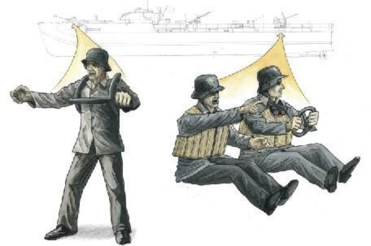 1:72 German deck crew for Revell Schnellboot S-100