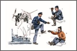 1:72 U-VII Atlantic version Gun-Crew for 3,7cm Flak