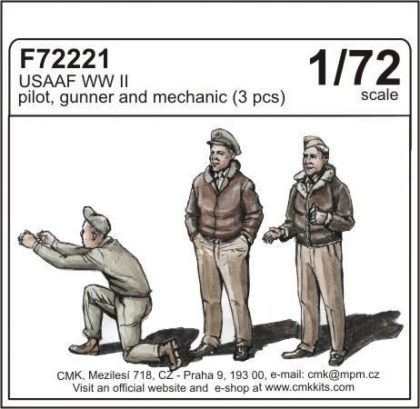 1:72 USAAF WWII pilot,gunner and mechanic (3 fig)