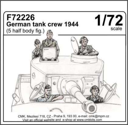 1:72 German tank crew 1944 (5 half body figures)