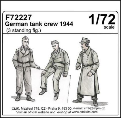 1:72  German tank crew 1944 (3 standing figures)