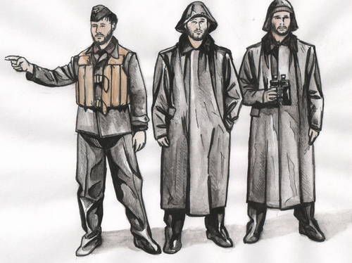 1:72 U-boat U-IX - Crew with Raincoats (3 figures)