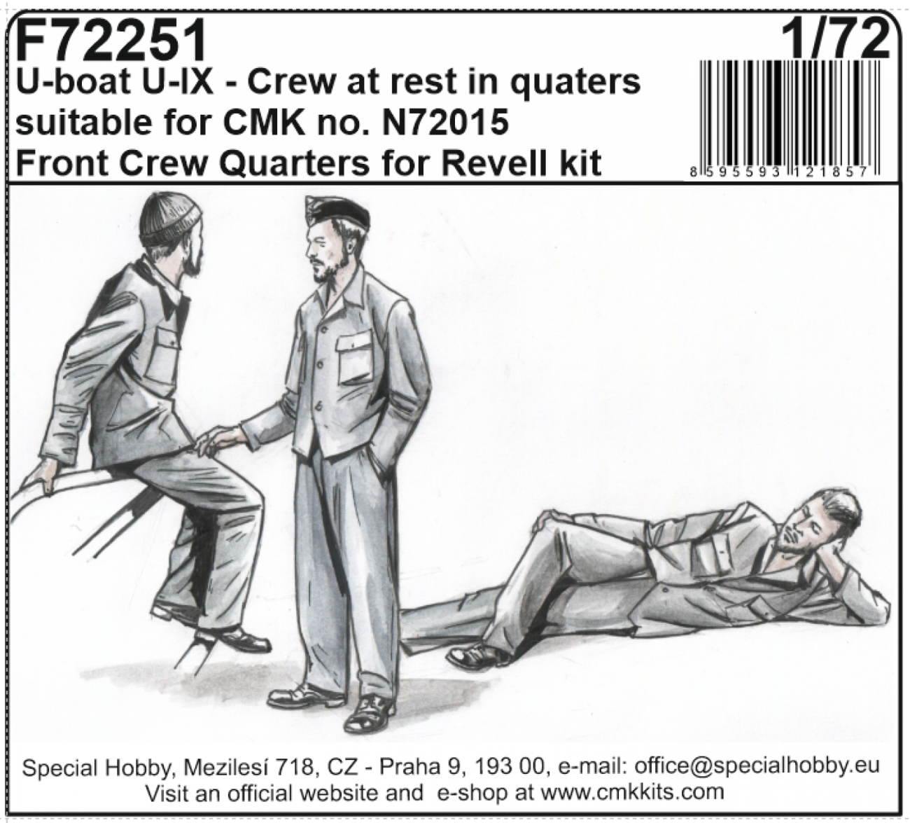 1:72 U boot IXC - Crew at rest in quarters ( 3 fig.)