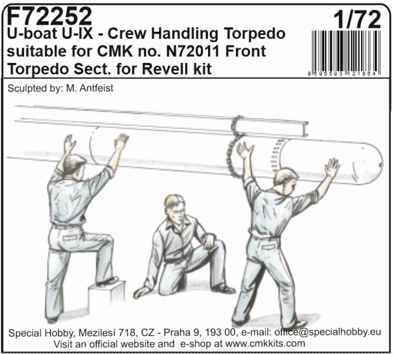 1:72 U boot IXC - Crew Handling Torpedo (3 fig.)