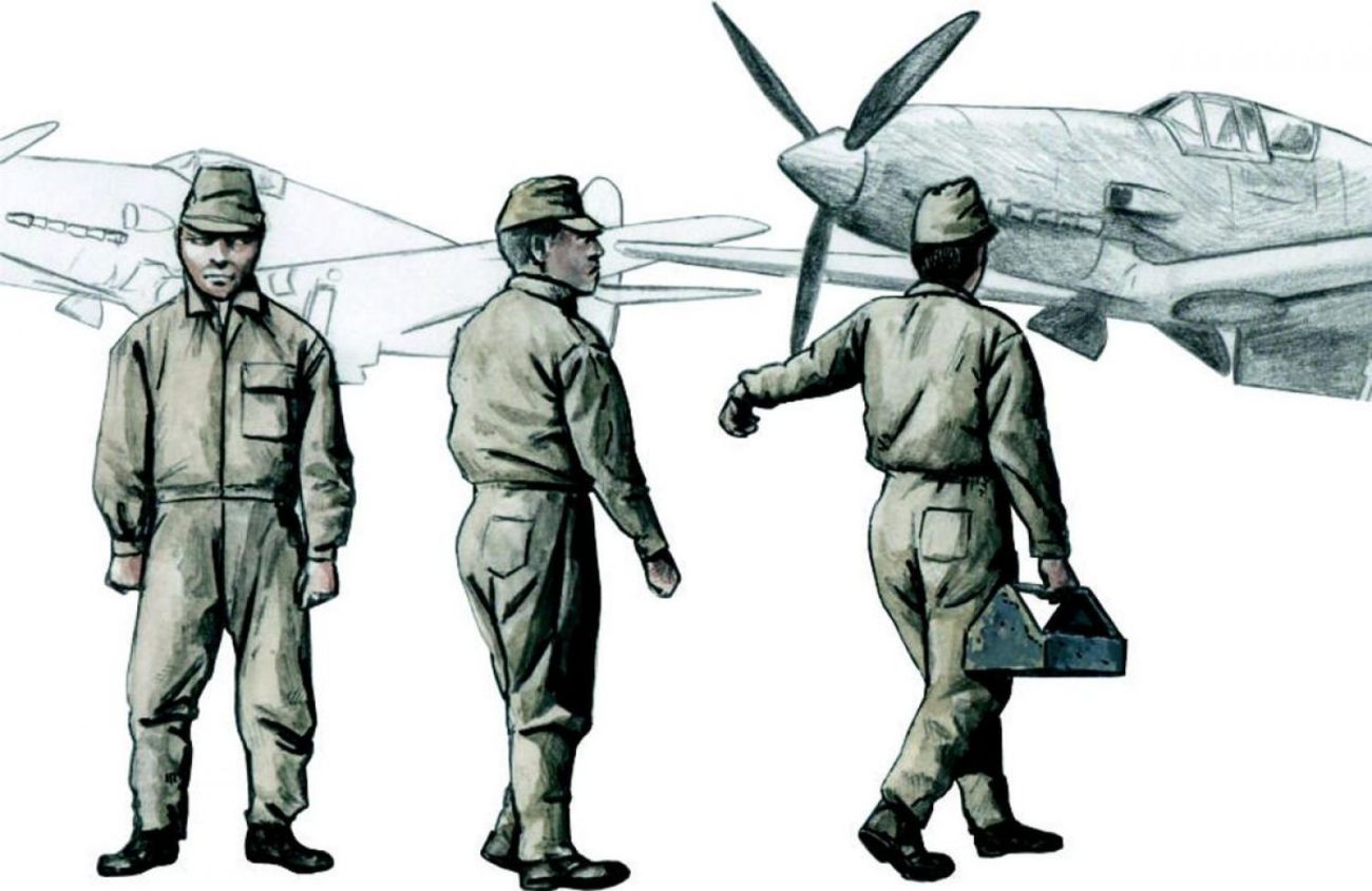 1:72 Japanese Army AF Mechanics, WW II (3 fig.)