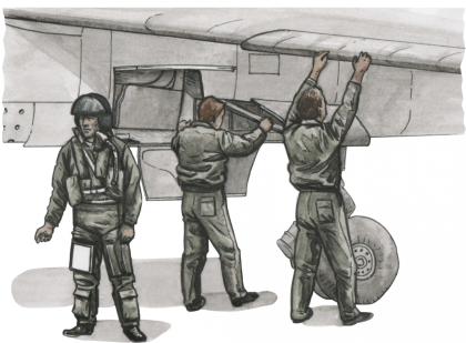 1:72 French pilot and two mechanics for Special Hobby Mirage F.1C kit