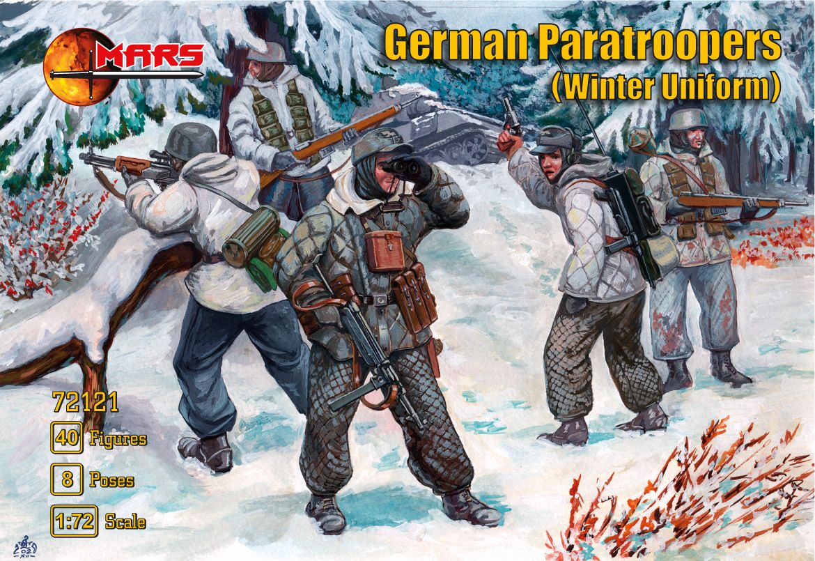 1:72 German WWII Paratroopers in winter uniforms