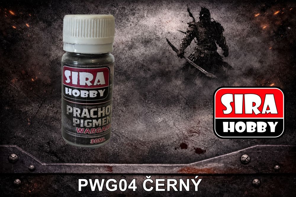 WARGAME prachový pigment - Černý