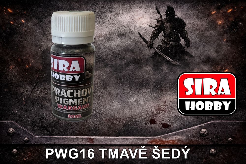 WARGAME prachový pigment - Tmavě šedý
