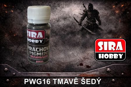 WARGAME prachový pigment - Tmavě šedý