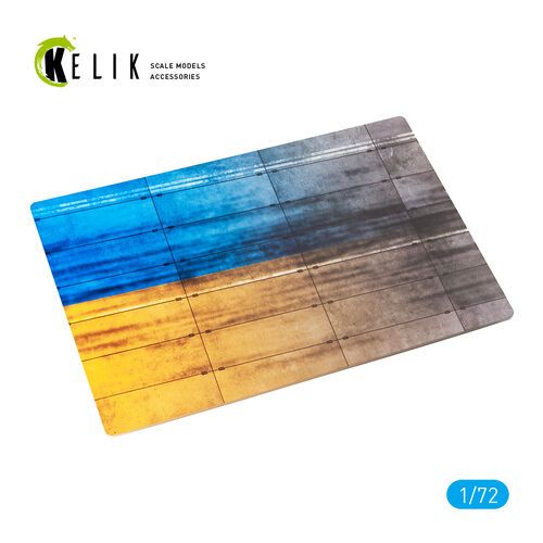 1:72 Concrete Plates with Ukrainian Flag - Acrylic (3 x 280 x 180 mm / 170 g)