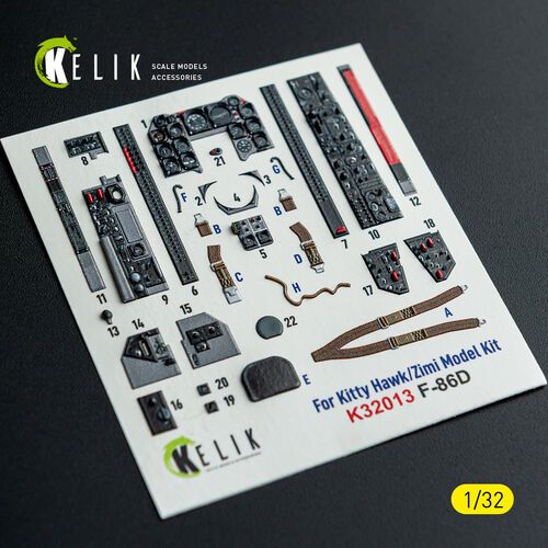 1:32 F-86 D Sabre - Interior 3D-Decals (for Kitty Hawk & Zimi Models Kits)
