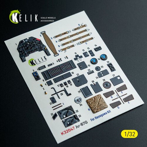 1:32 Ju-87 G Stuka - Interior 3D-Decals (for Hasegawa Kits)