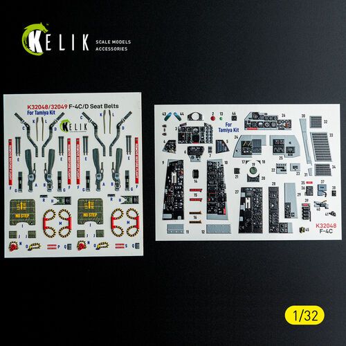 1:32 F-4 C Phantom - Interior 3D-Decals (for Tamiya Kits)