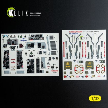 1:32 F-4 D Phantom - Interior 3D-Decals (for Tamiya Kits)