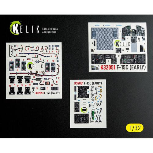 1:32 F-15 C (Early) - Interior 3D-Decals (for Tamiya Kits)
