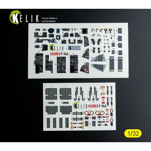 1:32 F-14 A Tomcat - Interior 3D-Decals (for Tamiya Kits)