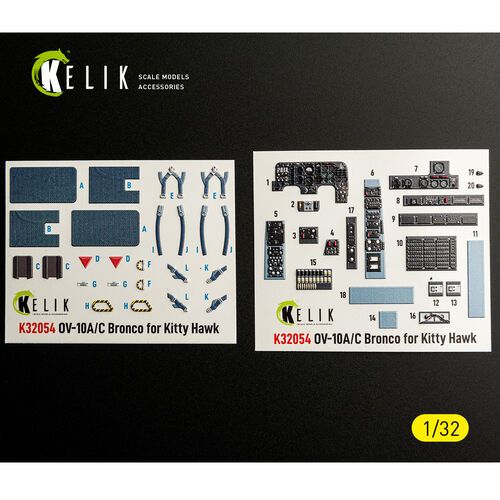 1:32 OV-10 A/C Bronco - Interior 3D-Decals (for Kitty Hawk & Zimi Models Kits)