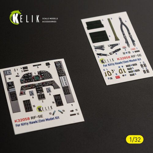 1:32 Northrop RF-5 E - Interior 3D-Decals (for Kitty Hawk & Zimi Models Kits)