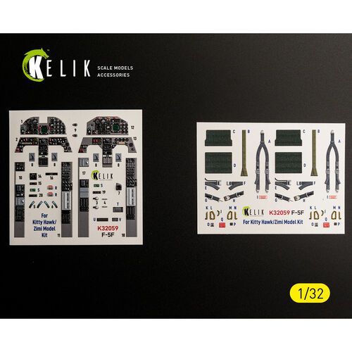 1:32 Northrop F-5 F - Interior 3D-Decals (for Kitty Hawk & Zimi Models Kits)