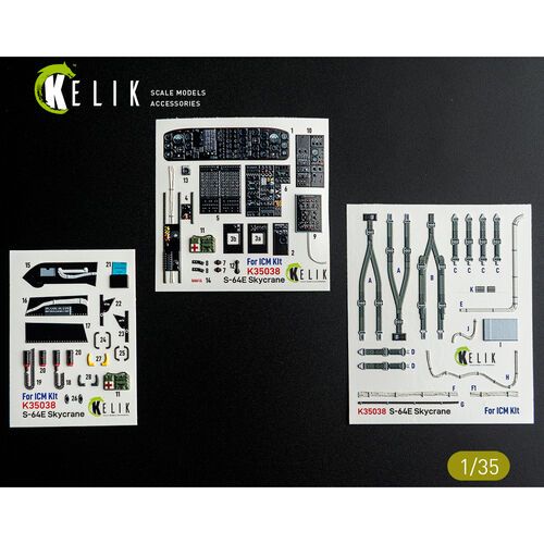 1:35 Sikorsky S-64 E Skycrane - Interior 3D-Decals (for ICM Kits)