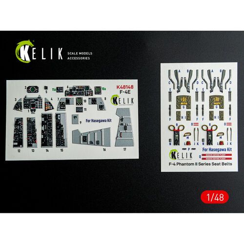 1:48 F-4 E Phantom - Interior 3D-Decals (for Hasegawa Kits)