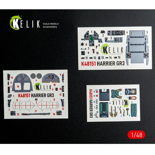 1:48 BAE Harrier GR.3 - Interior 3D-Decals (for Kinetic Kits)