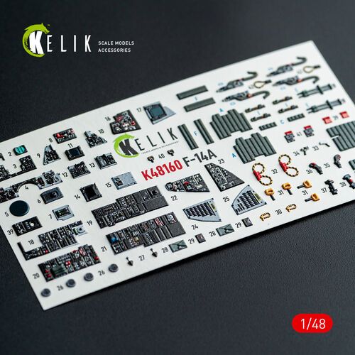 1:48 F-14 A Tomcat - Interior 3D-Decals (for Hasegawa Kits)