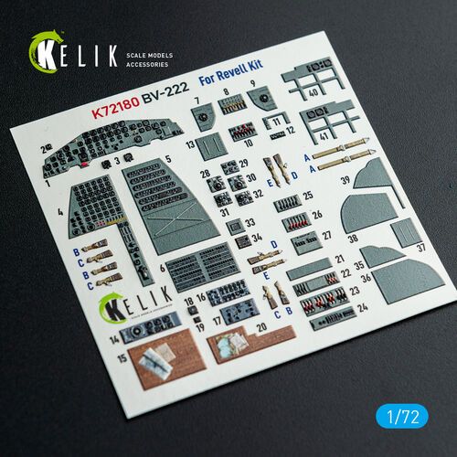 1:72 Blohm & Voss BV-222 - Interior 3D-Decals (for Revell Kits)