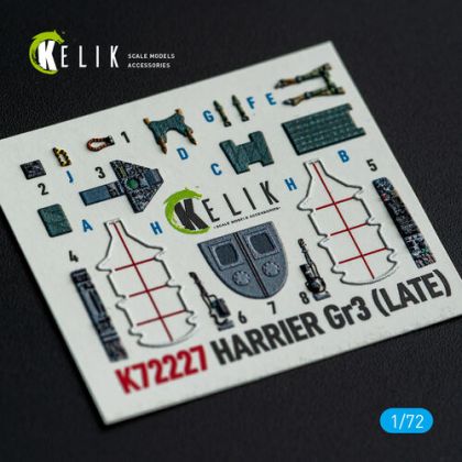 1:72 BAE Harrier Gr.3 (Late) - Interior 3D-Decals (for Italeri Kits)