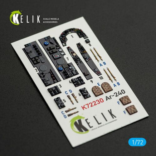 1:72 Arado Ar-240 - Interior 3D-Decals (for Revell Kits)