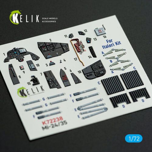 1:72 Mi-35 / Mi-24 - Interior 3D-Decals (for Italeri Kits)