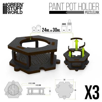 Paint Pot Holder x3
