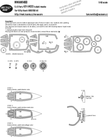 1:48 FJ-3 Fury Advanced kabuki mask