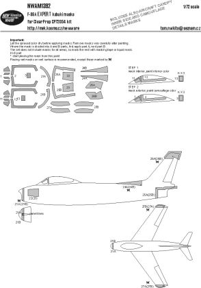 1:72 North American F-86 A Sabre - EXPERT Kabuki Masks (for Clear Prop 72054 Kit)