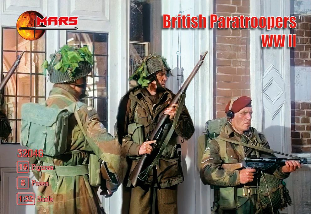 1:32 British WWII Paratroopers (15 Figures / 8 Poses)