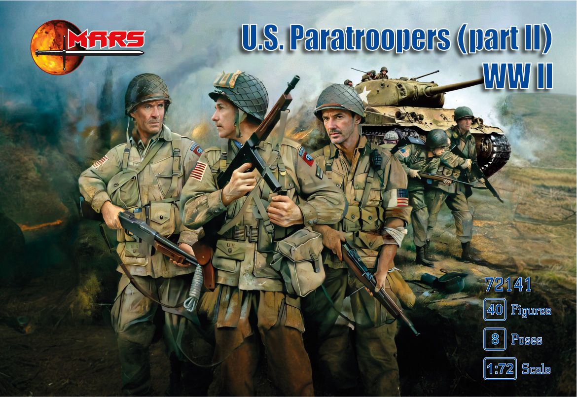1:72 US WWII Paratroopers Part 2 (40 figures in 8 poses)