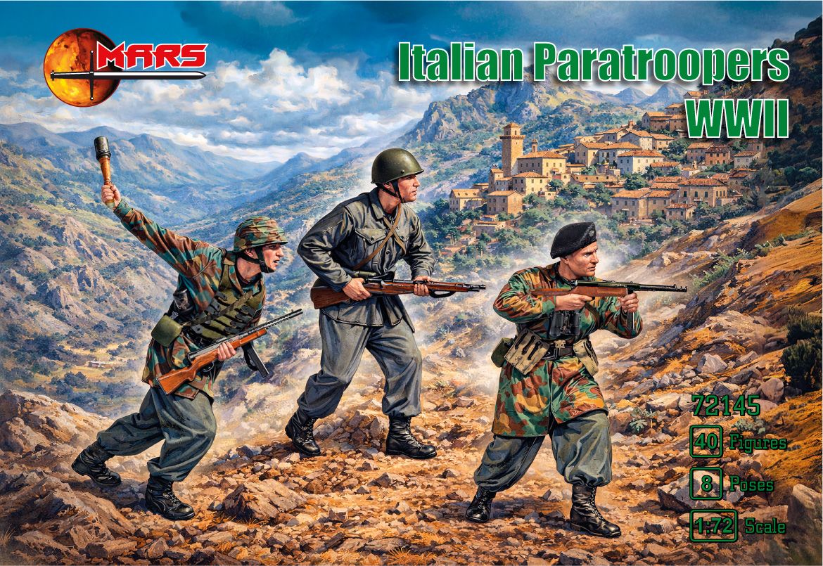 1:72 Italian WWII Paratroopers (40 Figures in 8 Poses)
