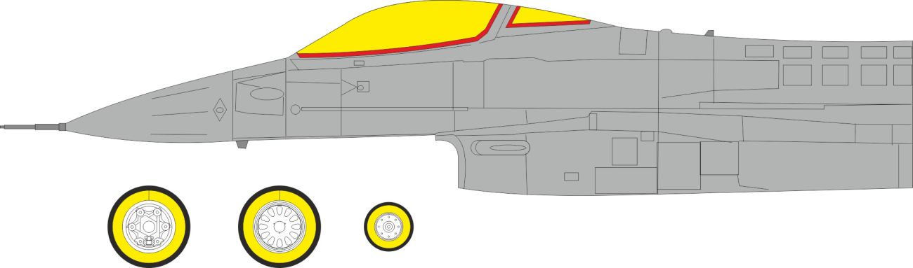 1:48 F-16 CJ Block 50 - TFace Mask Set (for Tamiya Kits)