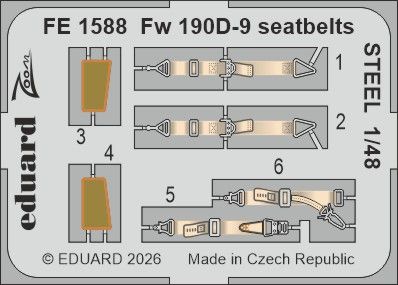 1:48  Focke Wulf Fw-190 D-9 - Steel Seatbelts (for MiniArt Kits)