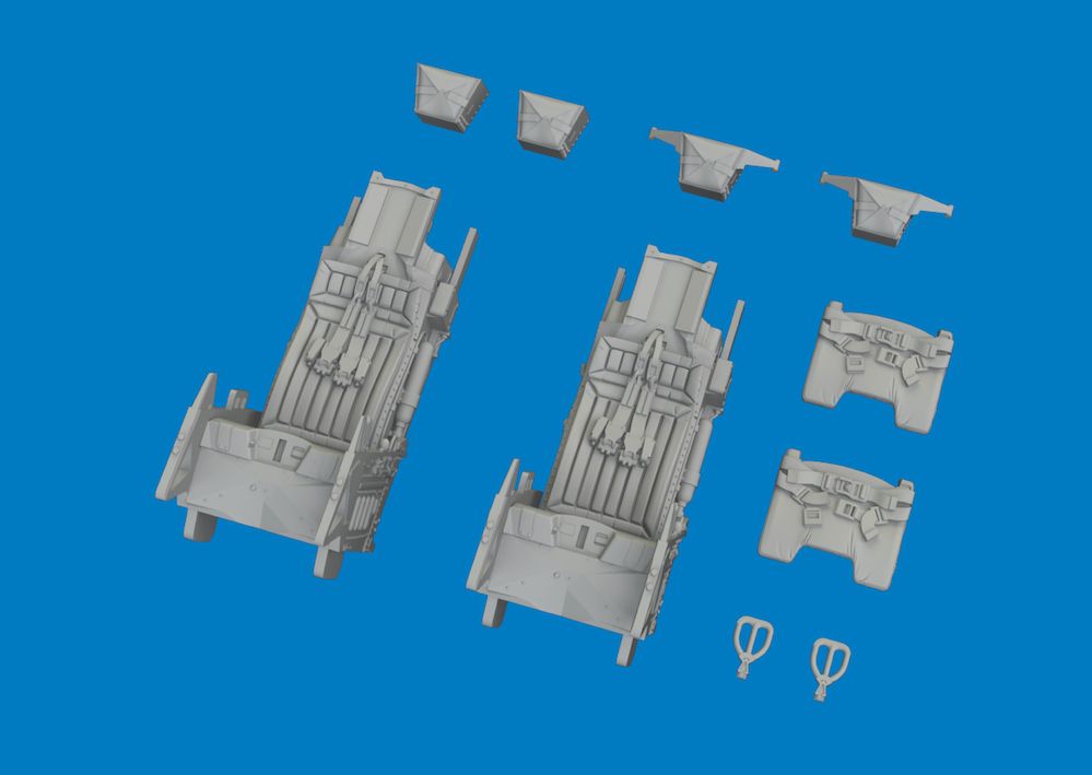 1:48 F-16 I Sufa - Ejection Seats (for GWH Kits / 3D-Printed)