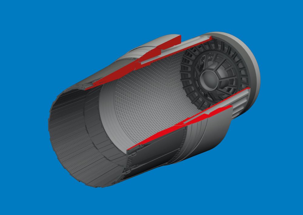1:48 F-16 I Sufa - Exhaust Nozzle (for GWH Kits / 3D-Printed)