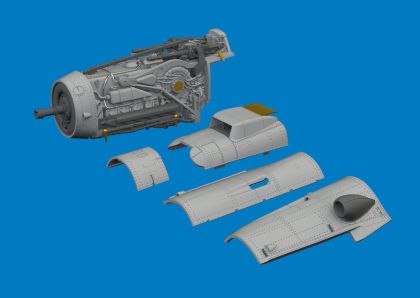 1:72 Bf-109 K-4 - Engine (for Eduard Kits / 3D-Printed)