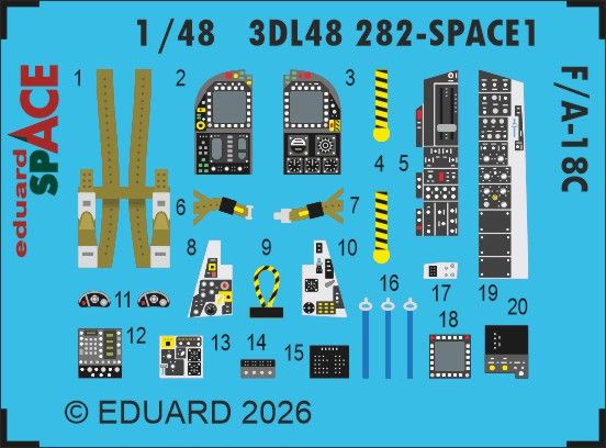 1:48 F/A-18 C Hornet - Space Set (for Eduard / Kinetic Kits)
